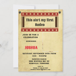 私の初めてのロデオカウボーイ写真 招待状