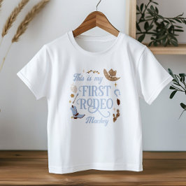 私の初めてのロデオカウボーイ ブルーバースデー ベビーTシャツ