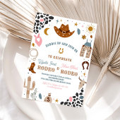 私の初めてのロデオ！カウボーイ誕生日パーティーへのご招待 招待状