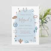 私の初めてのロデオ サザン ワイルド ウェスト カウボーイ 誕生日 招待状 (スタンド正面)