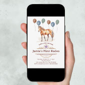 私の初めてのロデオ　1歳の誕生日 招待状