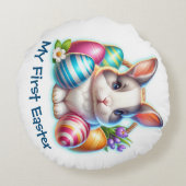 私の初めての少年のための復活祭 | ラウンドクッション (裏面)