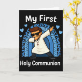 私の初めての聖体拝領 カード (黄色い花)