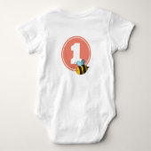 私の初めての蜂の日 ベビーボディスーツ (裏面)