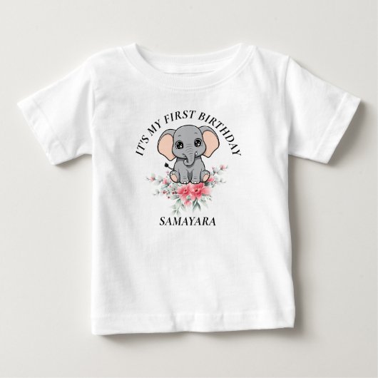 私の初めての誕生日Ｔシャツなの ベビーTシャツ (正面)
