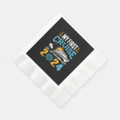 私の初クルーズ2024 縁ありランチョンナプキン (角)