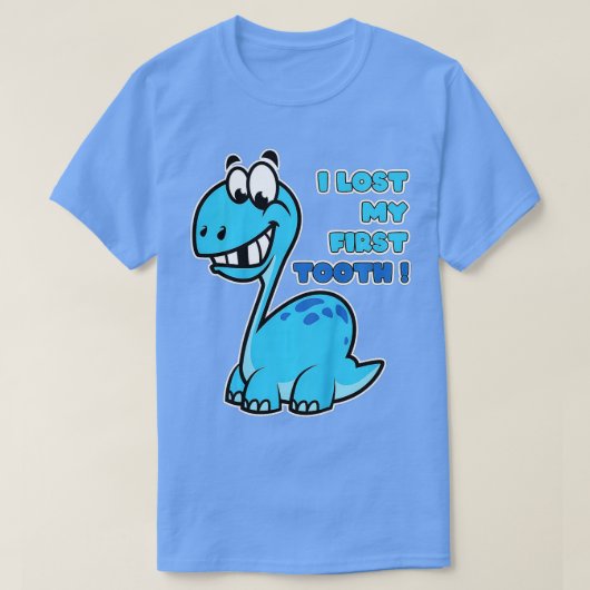 私の初失った歯かわいい恐竜の子供 Tシャツ (デザイン正面)