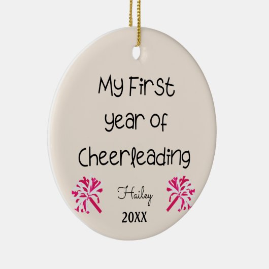 私の初年度チアリーティングオーナメント セラミックオーナメント (右)