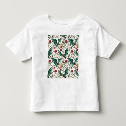 私の初恋 - ドラゴンと本 トドラーTシャツ (正面)