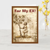 私の前の中世漫画の挨拶状のため カード (黄色い花)