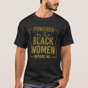 私の前の黒人女性のシルエットBHで動く Tシャツ