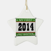 私の前半のマラソンのオーナメント- 2014年 セラミックオーナメント (右)