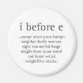 私の前E除くパロディーユーモア先生引用文 マグネット (正面)