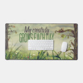 「私の創造性は高まる」モチベーション肯定 デスクマット (キーボード&マウス)