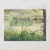 「私の創造性は高まる」モチベーション肯定 ポストカード (正面)