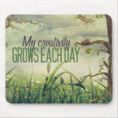 「私の創造性は高まる」モチベーション肯定 マウスパッド (正面)