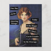 私の劈開用ヴィンテージの女性に粉々おもしろい ポストカード (正面)