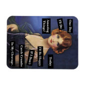 私の劈開用ヴィンテージの女性に粉々おもしろい マグネット (横)