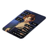 私の劈開用ヴィンテージの女性に粉々おもしろい マグネット (左側)