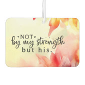 私の力ではなく、キリスト教の聖書の引用文 カーエアーフレッシュナー (裏面)