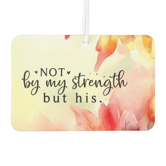 私の力ではなく、キリスト教の聖書の引用文 カーエアーフレッシュナー (裏面)