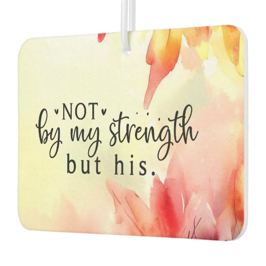 私の力ではなく、キリスト教の聖書の引用文 カーエアーフレッシュナー (左)