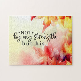 私の力ではなく、キリスト教の聖書の引用文 ジグソーパズル