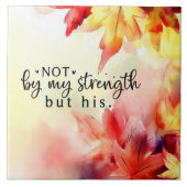 私の力ではなく、キリスト教の聖書の引用文 タイル (正面)