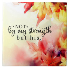 私の力ではなく、キリスト教の聖書の引用文 タイル