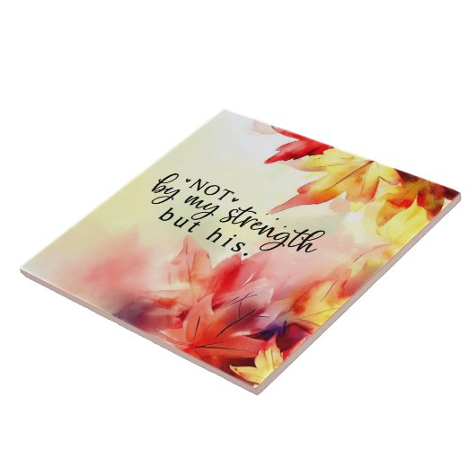 私の力ではなく、キリスト教の聖書の引用文 タイル (側面)
