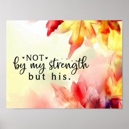 私の力ではなく、キリスト教の聖書の引用文 ポスター