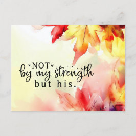 私の力ではなく、キリスト教の聖書の引用文 ポストカード