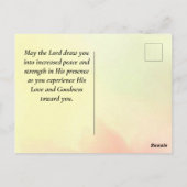 私の力ではなく、キリスト教の聖書の引用文 ポストカード (裏面)