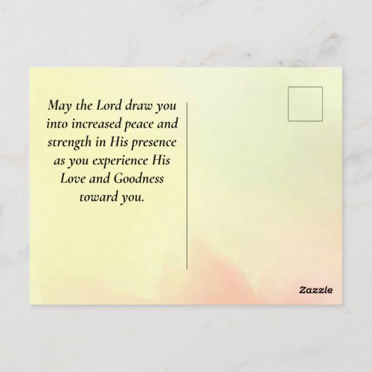 私の力ではなく、キリスト教の聖書の引用文 ポストカード (裏面)