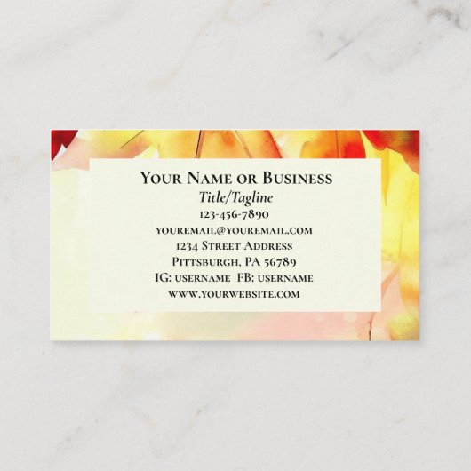 私の力ではなく、キリスト教の聖書の引用文 名刺 (裏面)