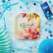 私の力によるのではない、彼の力による キリスト教聖書の引用 ペーパープレート (パーティー)