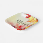 私の力によるのではない、彼の力による キリスト教聖書の引用 ペーパープレート (傾斜あり)