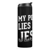 私の力はキリスト教のキリスト教Tシャツにある タンブラー (回転左)