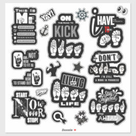 私の力 – ASLステッカーインスパイア宣言 シール