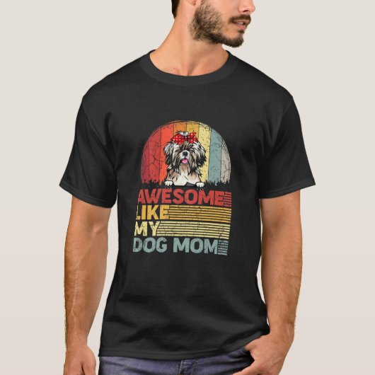 私の動揺して犬のよう素晴らしにシーズー(犬)Tzu Tee Tシャツ (正面)
