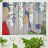 私の動物の世界バレンタイン.png キッチンタオル (折り畳み)