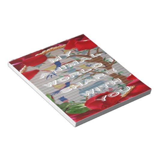 私の動物の世界バレンタイン.png ノートパッド (アングル)