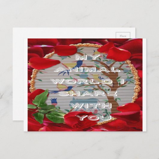 私の動物の世界valentine.png シーズンポストカード (正面/裏面)