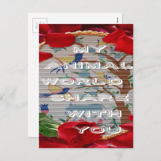 私の動物の世界valentine.png シーズンポストカード (正面/裏面)