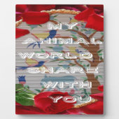 私の動物界:美しい木と鳥のデザイン フォトプラーク (正面)