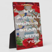 私の動物界:美しい木と鳥のデザイン フォトプラーク (側面)