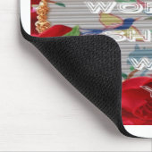 私の動物界:美しい木と鳥のデザイン マウスパッド (コーナー)