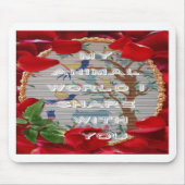 私の動物界：美しい木と鳥のデザイン マウスパッド (正面)