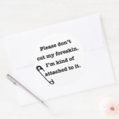 私の包皮を切らないで ラウンドシール (封筒)