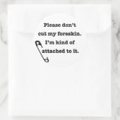 私の包皮を切らないで ラウンドシール (バッグ)